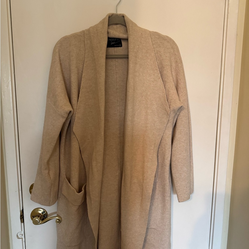 Vince Beige Open-Front Cardigan